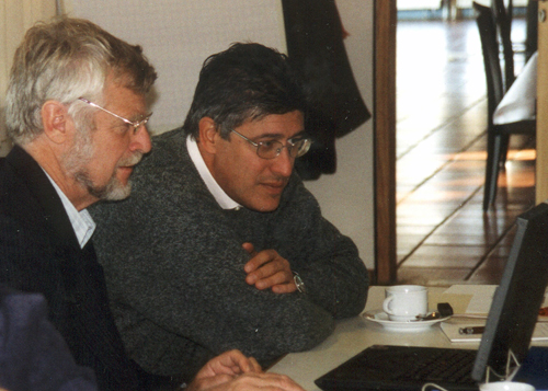 Jan Jellema (TNO-NITG, Netherlands) and Marco Amanti (APAT, Italy) at MTG kick off meeting in Burgdorf, Hannover, October 2003