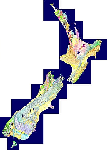 Geological map of New Zealand
