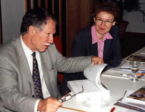 Caj Kortman (GTK, Finland) and Maija Pennanen (GTK, Finland) at MTG kick off meeting in Burgdorf, Hannover, October 2003